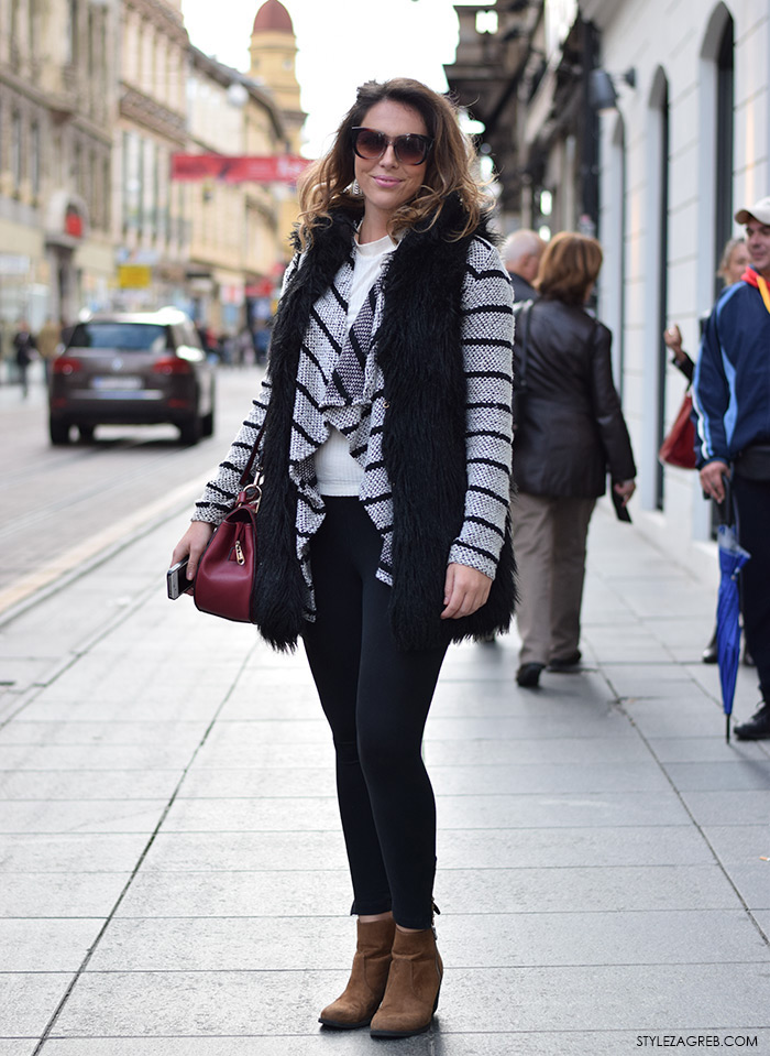 Valentina Penić, head hunter, Moda street style Zagreb: kako stilizirati krzneni prsluk by StyleZagreb.com