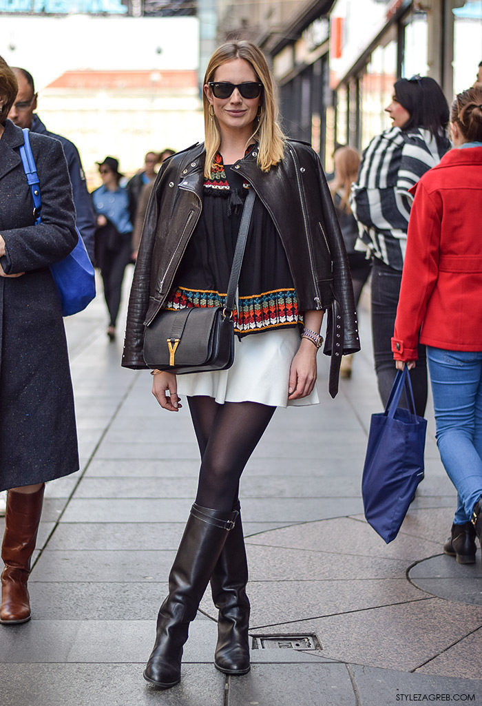 Ivana Schildenfeld, street style špica Zagreb moda jesen 2015, kako stilizirati bijelu minicu, StyleZagreb.com