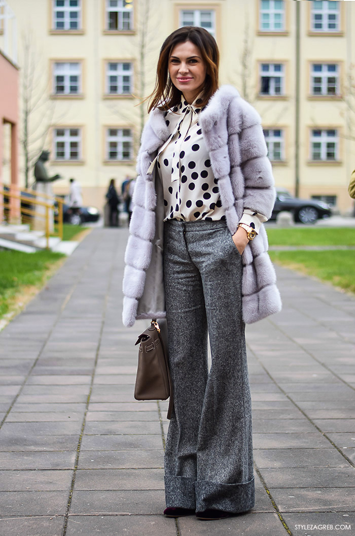 Zagreb street style moda: Branka Krstulović, hlače širokih nogavica