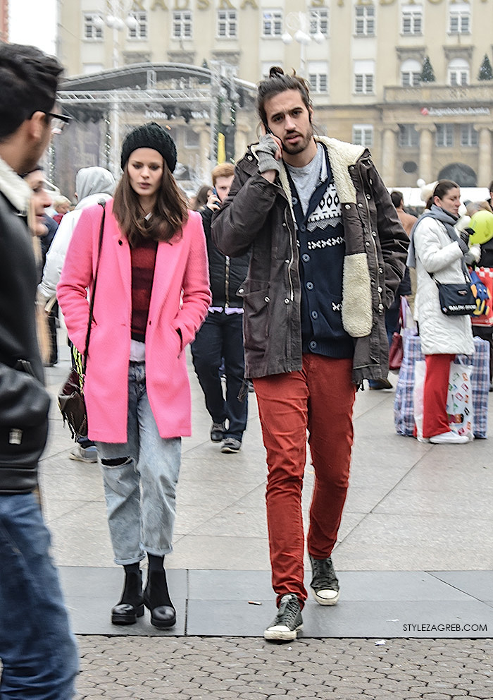 Filip Renić i cura, advent street style Zagreb