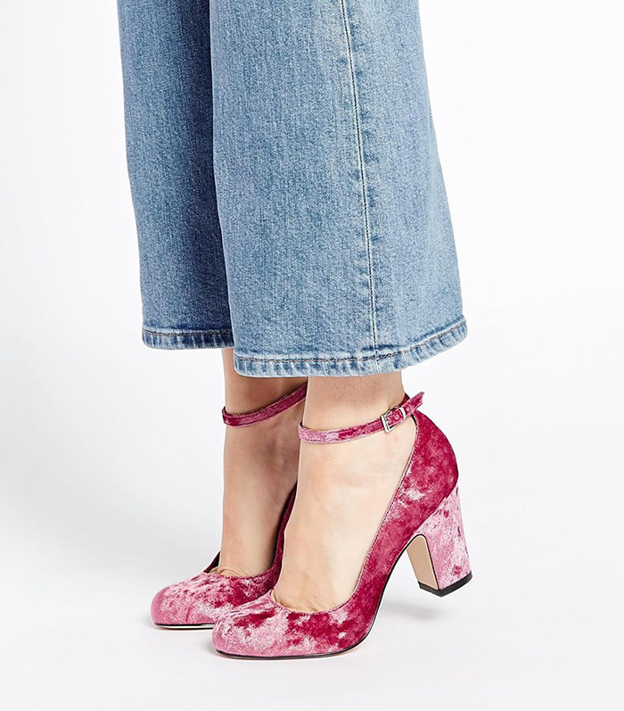 Ideja za šoping: pink velvet cipelice