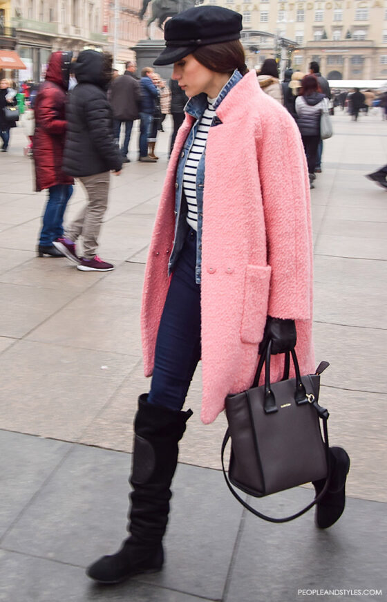 Stajling s roza kaputom, street style moda by StyleZagreb.com