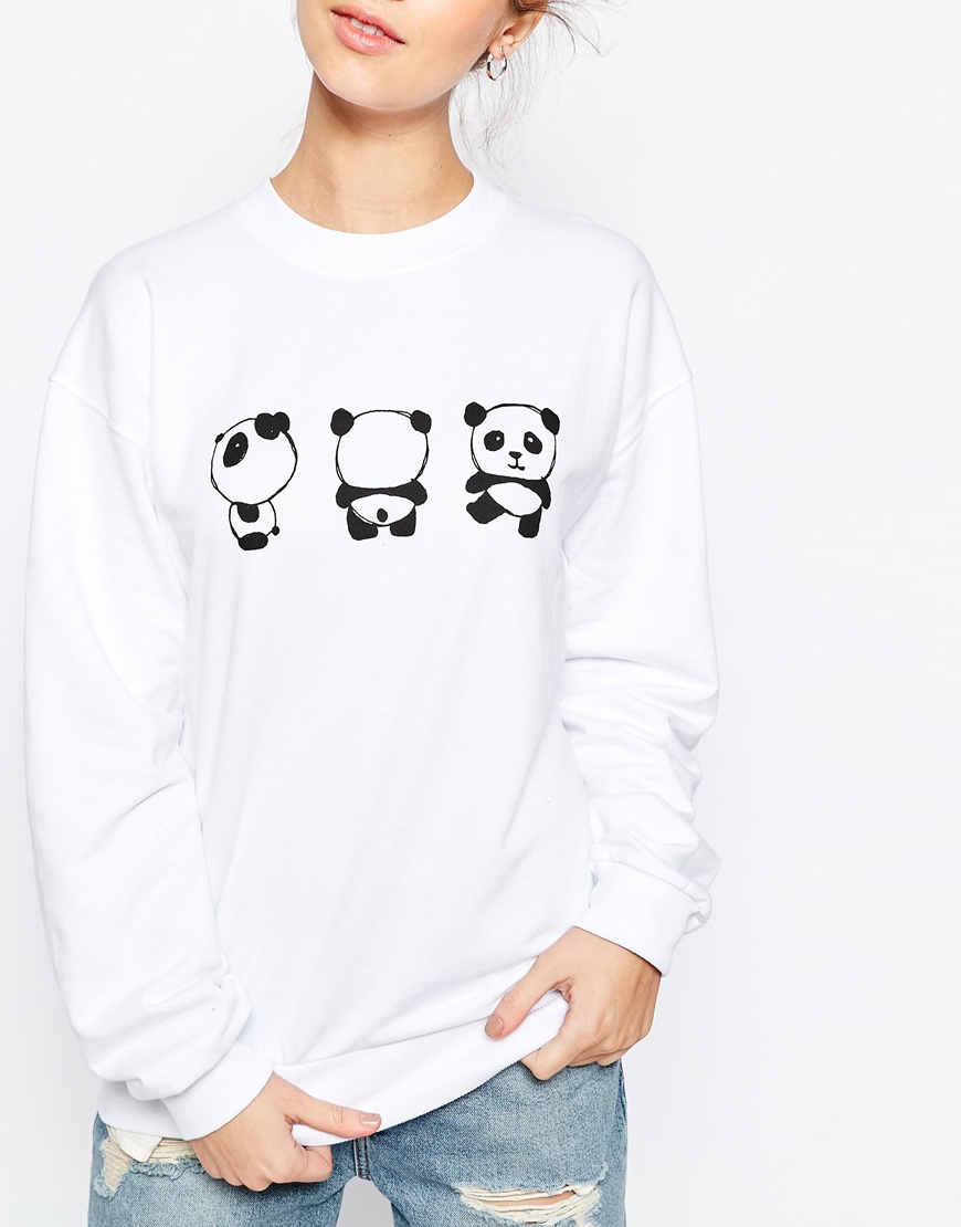 Što odjenuti za vikend, ASOS Sweatshirt with Cute Panda Print 3