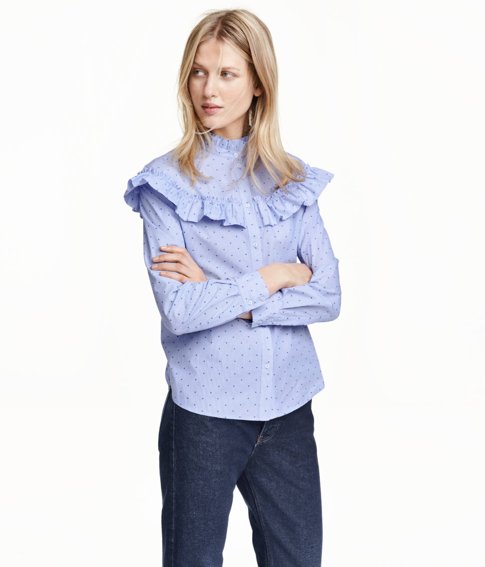 Kako nositi košulje s volanima, MODA - IDEJE ZA STAJLING: H&M bluza košulja s volanima a la Miu Miy, kako nositi, ideje za dnevni stajling