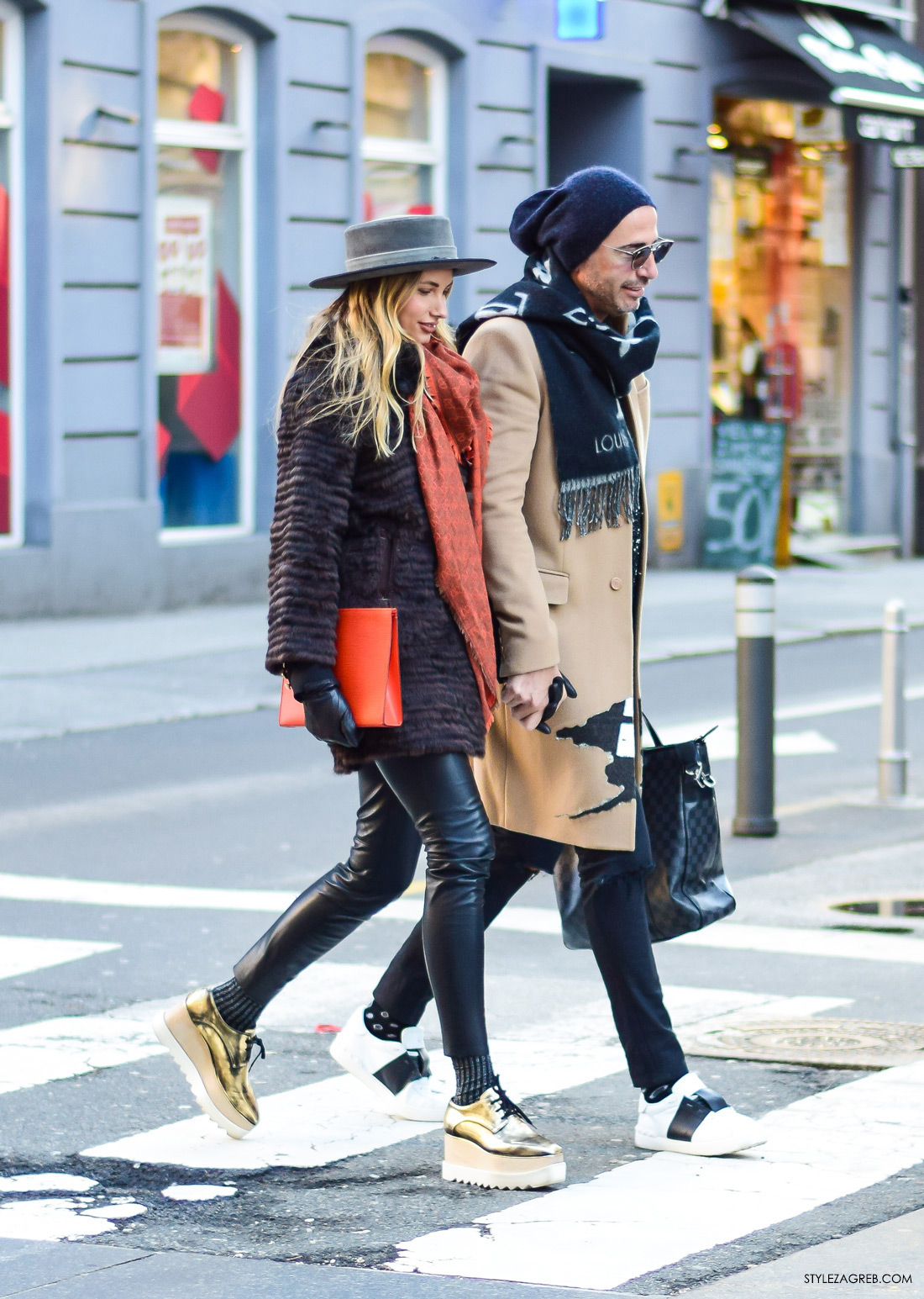 Street style look dizajnerica Marina Lacković i suprug Krešimir, Ideje za dnevni stajling, ulična moda 2016 Zagreb street style Stylezagreb.com