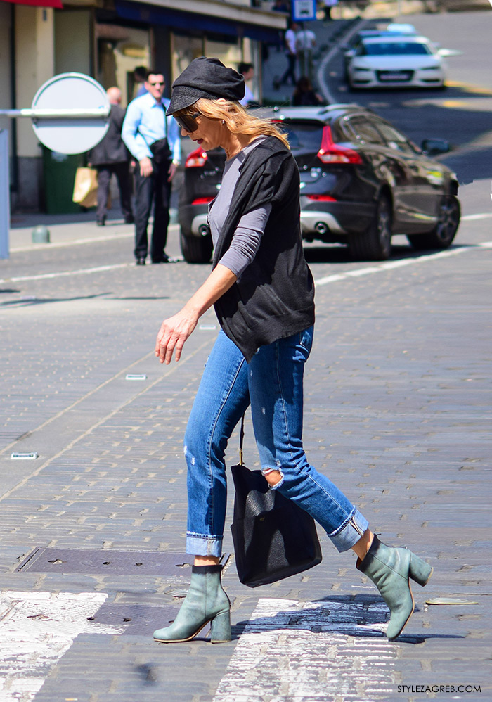 Đurđa Tedeschi - komad u poderanim trapericama, Đurđa Tedeschi stil, moda proljeće, poderane traperice, Zagreb street style, Instagram, zagrebačka špica, žena moda fashion hr zagrebačka špica modne kombinacije