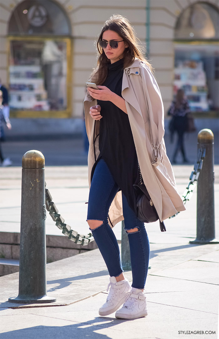 LEPRŠAVI BALONERI - kako cure kombiniraju baloner, uske traperice i bijele Nike traperice, Zagreb street style proljetna moda fashion žena hr zagrebačka špica modne kombinacije trend portal zena forum hr by StyleZagreb.com