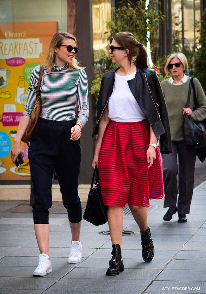 Midi suknja, kako nositi, ulična moda Zagreb street style Zagreb