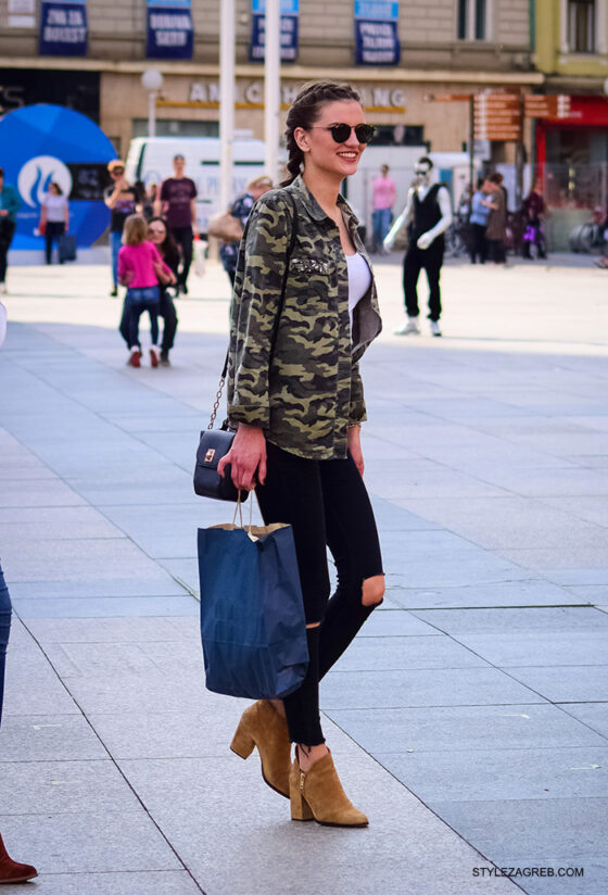 Marija Knezović Military jakna koja je osvojila street style by StyleZagreb.com