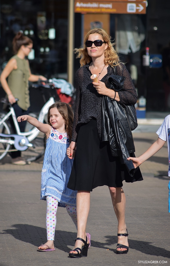 Glumica Lucija Šerbedžija, Street style Zagreb Hrvatska, ulična moda Zagreb, prosvjed Hrvatska može bolje 1.6.2016.