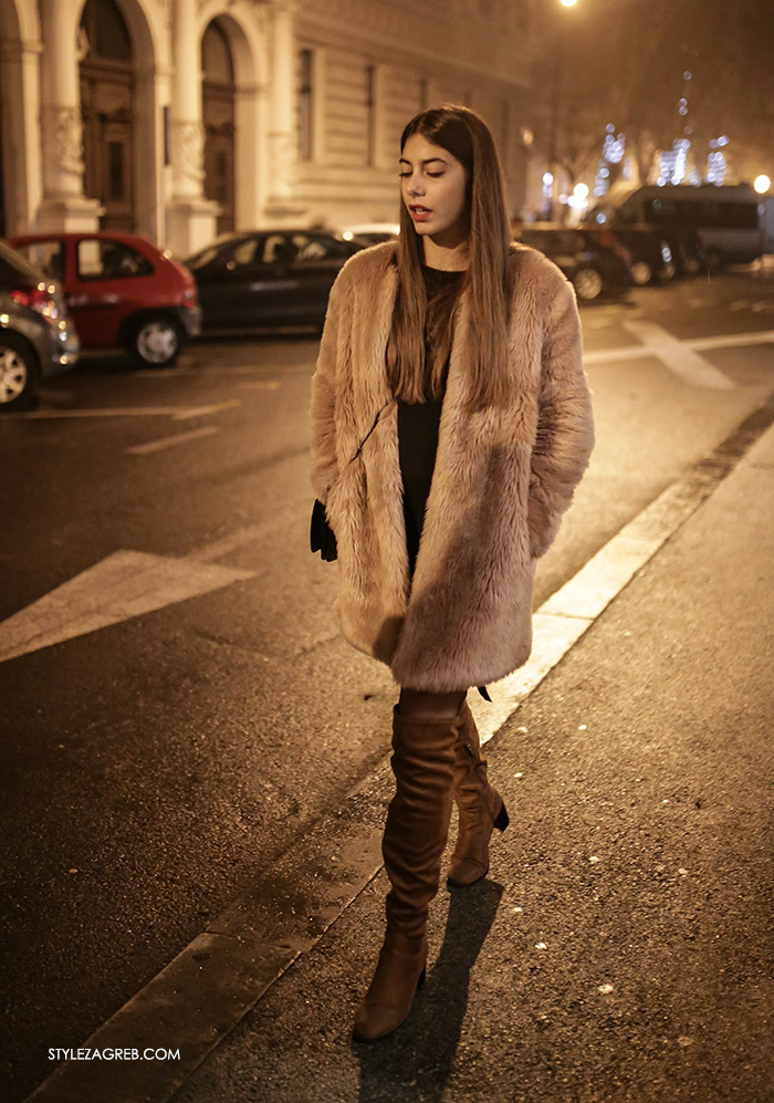 Bundice street style Zagreb ženska moda zima 2017, new faux fur coats and how fashion blogger wear them, stylish womens fashion, winter fashion 2017, Bundice: Kakvi modeli i krojevi se nose u Zagrebu, bundice od umjetnog krzna, roza crna zelena bundica vintage look kako kombinirati