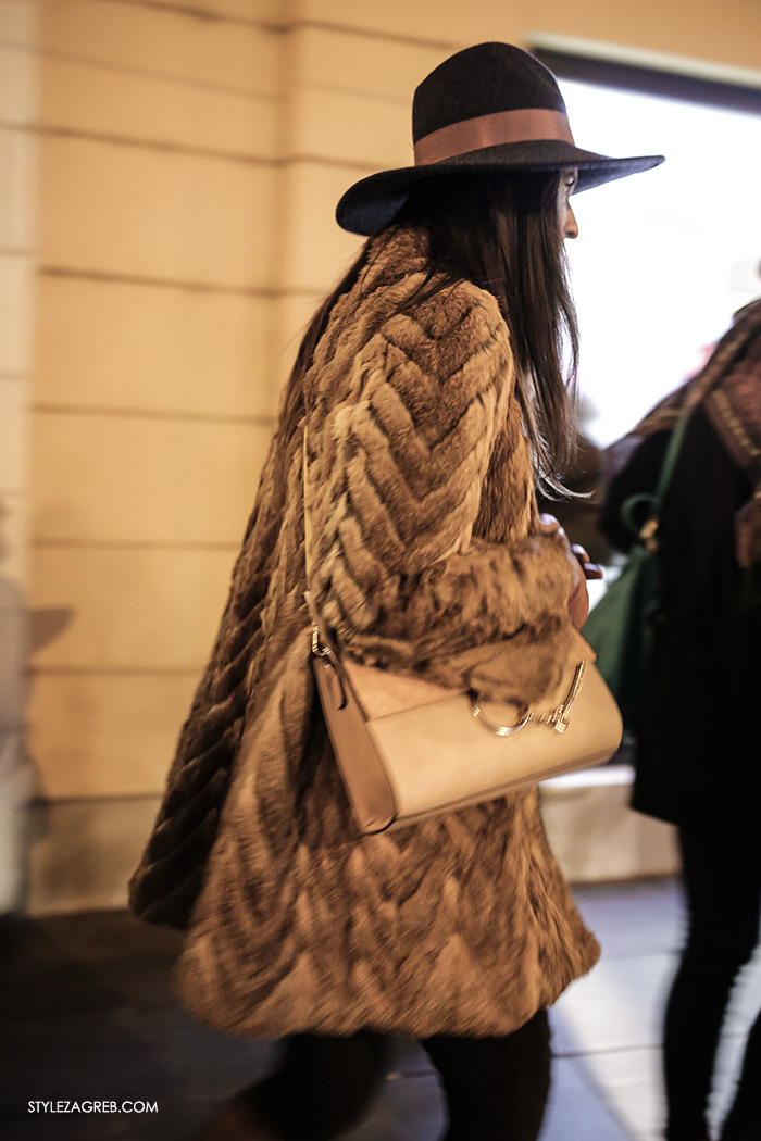 women's winter fashion what to wear street style how to wear fur coat and hat sexy outfit idea