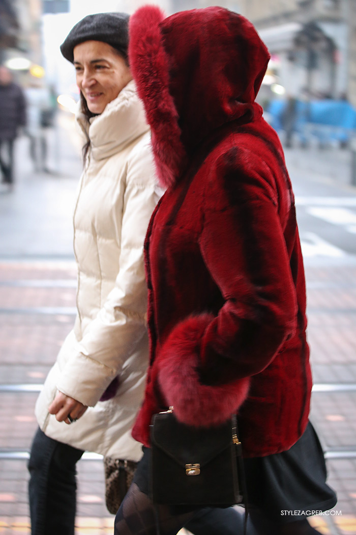 Style Zagreb street style zimska ulična moda, bundica gdje kupiti, faux fur coat where to buy how to wear