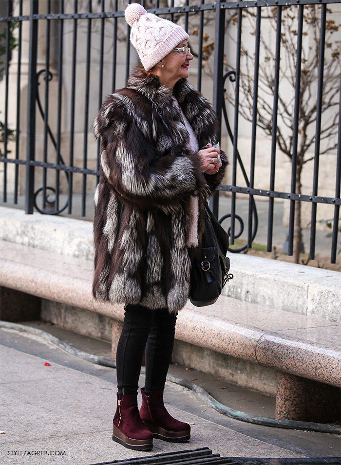 Style Zagreb street style zimska ulična moda, bundica gdje kupiti, faux fur coat where to buy how to wear