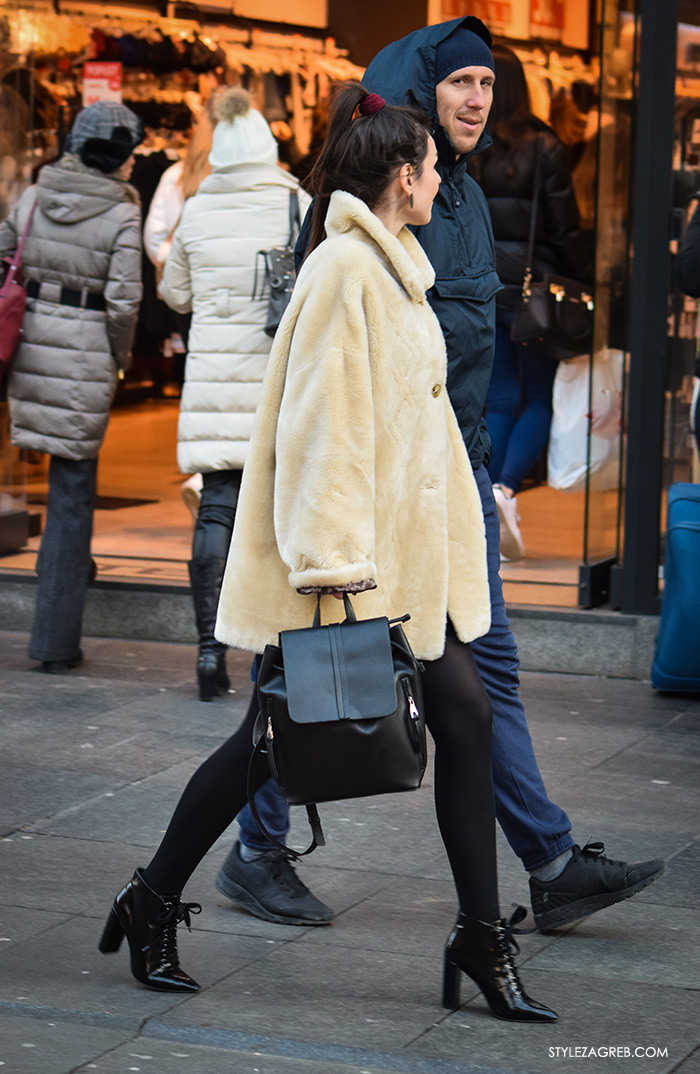 fashinistas fashion street fashion, modni dodaci moda bundica od umjetnog krzna gdje kupiti, zagreb hrvatska street style croatia faux fur coat latest image