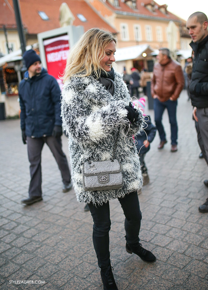 fashinistas fashion street fashion, modni dodaci moda bundica od umjetnog krzna gdje kupiti, zagreb hrvatska street style croatia faux fur coat latest image