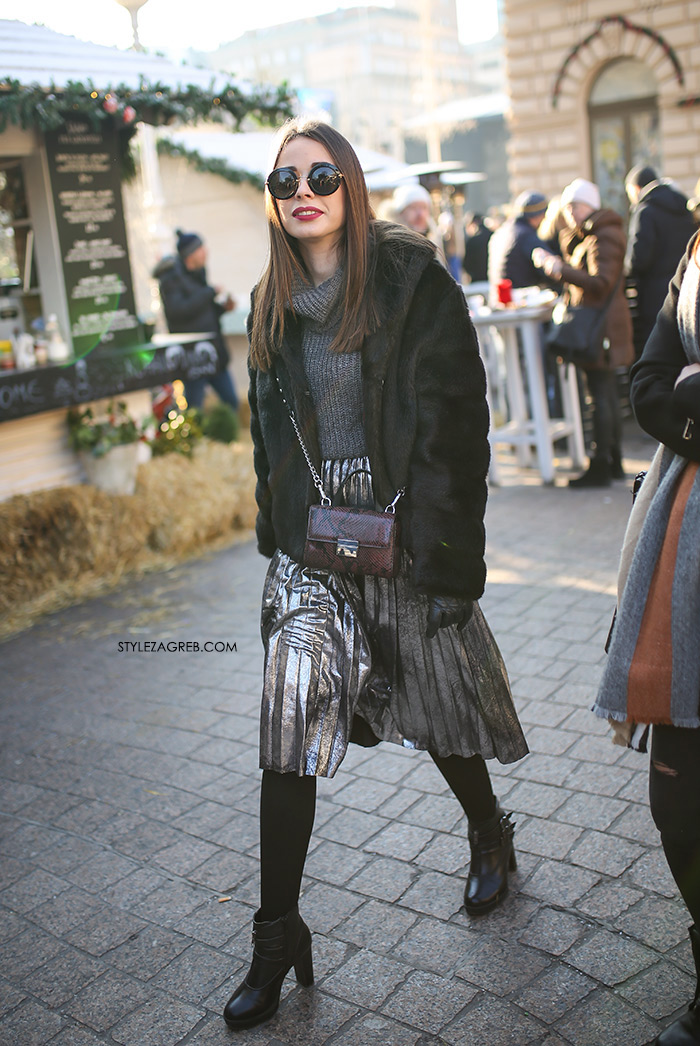 fashinistas fashion street fashion, modni dodaci moda bundica od umjetnog krzna gdje kupiti, zagreb hrvatska street style croatia faux fur coat latest image Andrea Vuksa Instagram