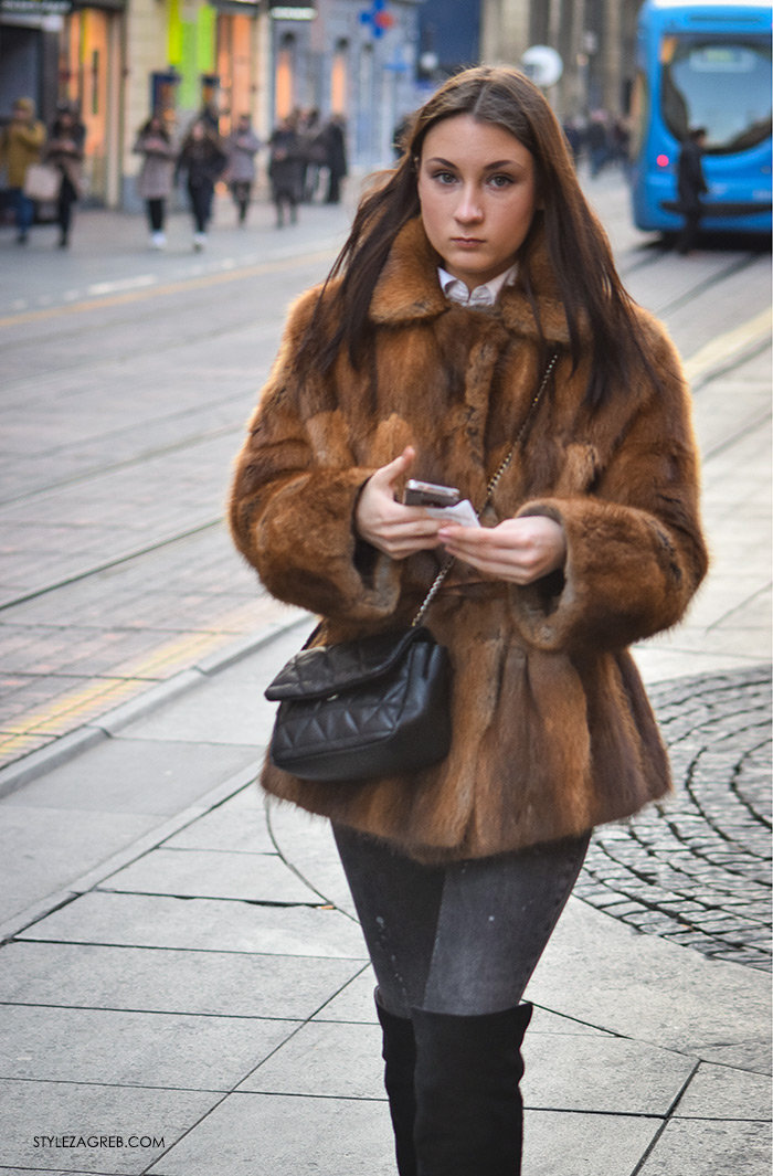 fashinistas fashion street fashion, modni dodaci moda bundica od umjetnog krzna gdje kupiti, zagreb hrvatska street style croatia faux fur coat latest image
