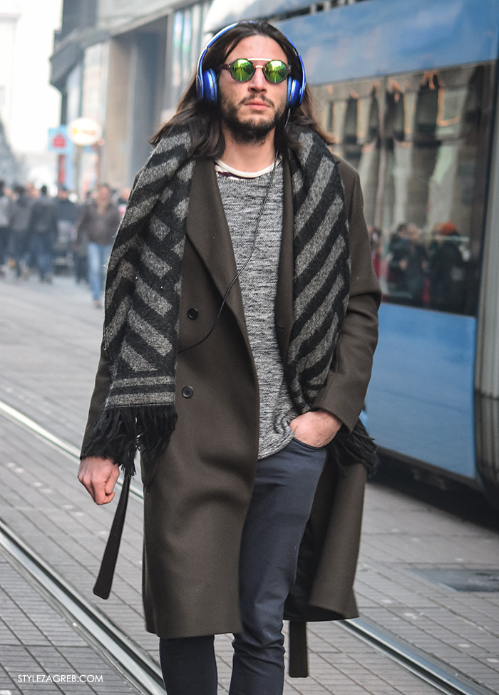 Style Zagreb, muška zimska ulična moda kaputi, street style latest men's casual guy's fashion, overcoat jacket street style men, sneakers with chinos, men street style casual 2016, white sneakers adidas, dude pics, how to wear overcoat mens fashion Gucci loafers, Acne Studios, J.CREW, COS, Hardy Amies, Burberry