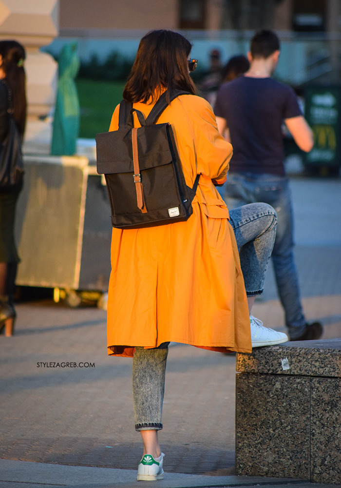 street style Zagreb Hrvatska spring fashion hr Croatia žena hr ulična moda najnovije slike špica tourist in Zagreb what to wear cool backpack white Adidas sneakers