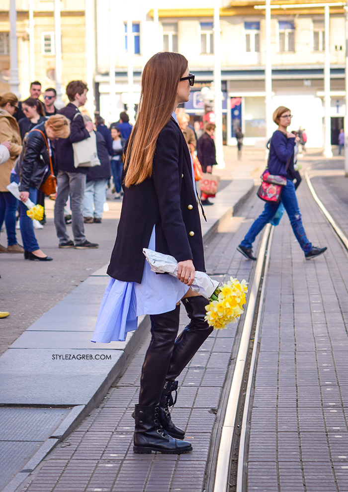 Milica Mihajlović Instagram, Košulja-haljina: novi val u dnevnom odijevanju, street style Zagreb, kako kombinirati kosulja-haljina, kozna minica