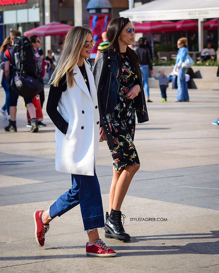 Kako kombinirti bijeli prsluk Rujanska špica vrvi jesenskim trendovima Street style Zagreb jesenska ženska moda lijepe cure