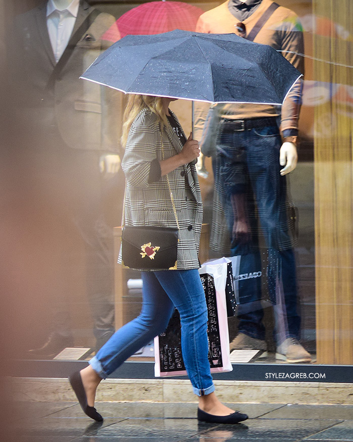 Zagreb street style jesen moda špica sivi sako traperica i balerinke