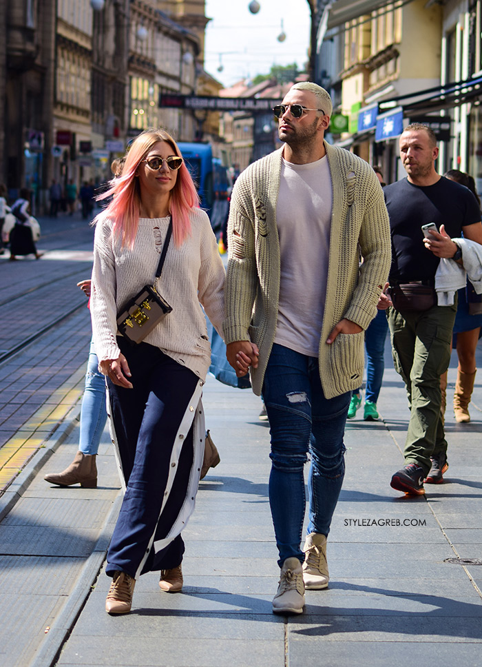 Petra Škoda Štrok i Josip Konyit: Style Zagreb street style moda stylish par špica Zageb poderani džemperi