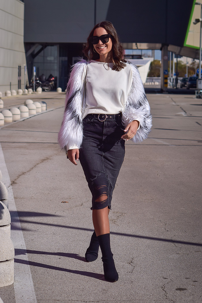 Paula Vuko, Style Zagreb, street style špica Arena centar jesenska moda trendovi traper crna suknja Zara
