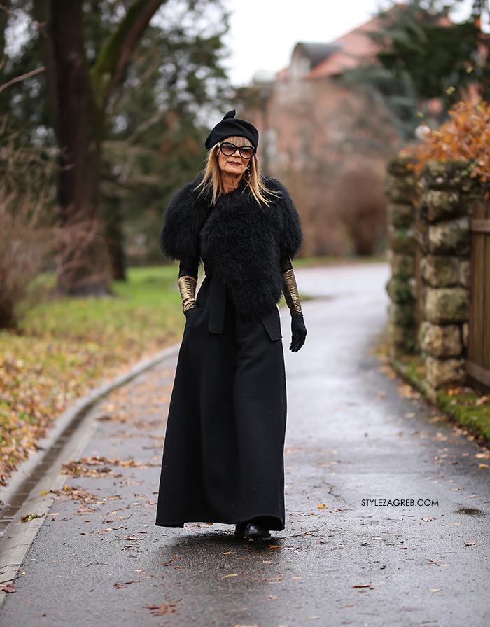 Đurđa Tedeschi crna haljina stil najbolje odjevena street style modna ikona