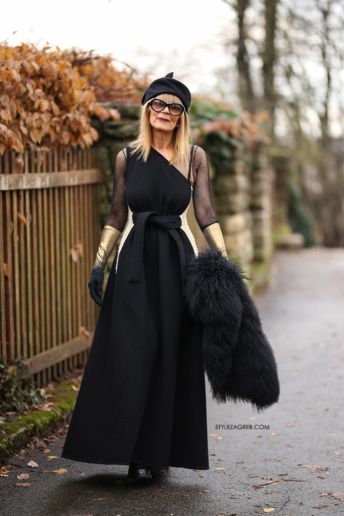 Đurđa Tedeschi crna haljina stil najbolje odjevena street style modna ikona