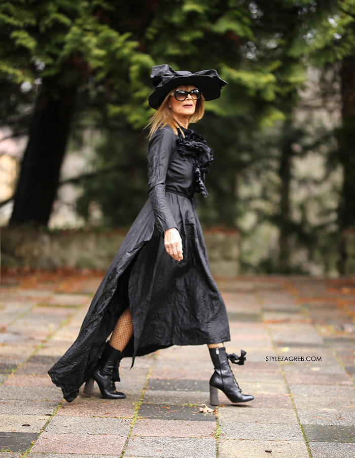 Đurđa Tedeschi crna haljina stil najbolje odjevena street style modna ikona