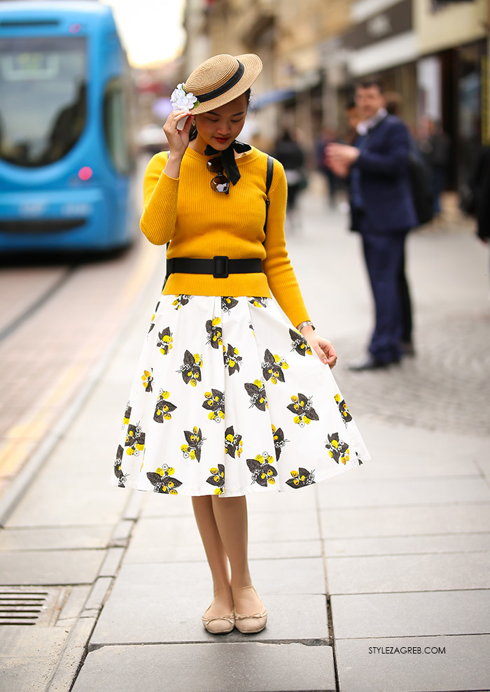 stjuardesa stil špica proljetna moda žuta majica cipele marks and spencer