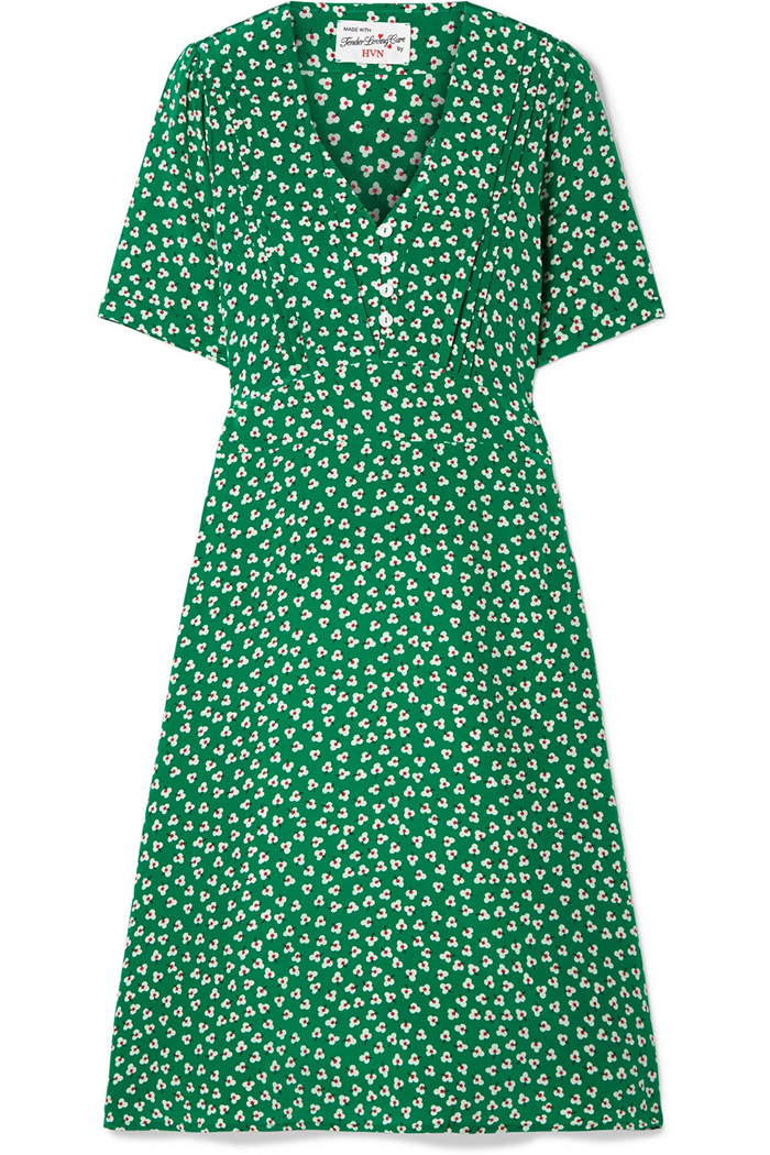 Silk green Lola dress, HVN, Net-a-Porter »