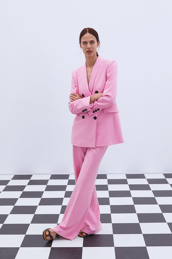 odijelo poslovni look Zara pink suit