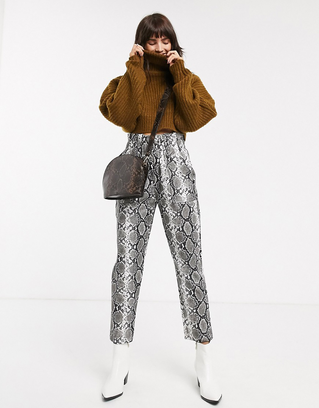 street style zagreb ženska moda jesen zima 2019/2020 kako kombinirati zmijski uzorka špica zagreb zagrebačka špica asos topshop h&m mytheresa designers look