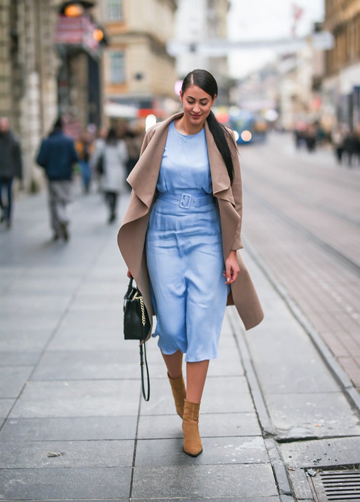 satenska haljina street style zagreb Ivana Bubuć Instagram zagreb moda