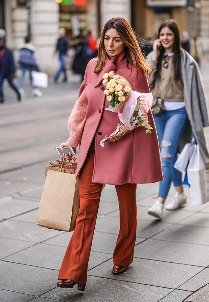 zagrebačka špica Petra Sučić Roje pink pelerina Paule & Joe najbolji kaputi Zara Mango Asos Gucci street style zagreb prosinac ženska moda zima 2019