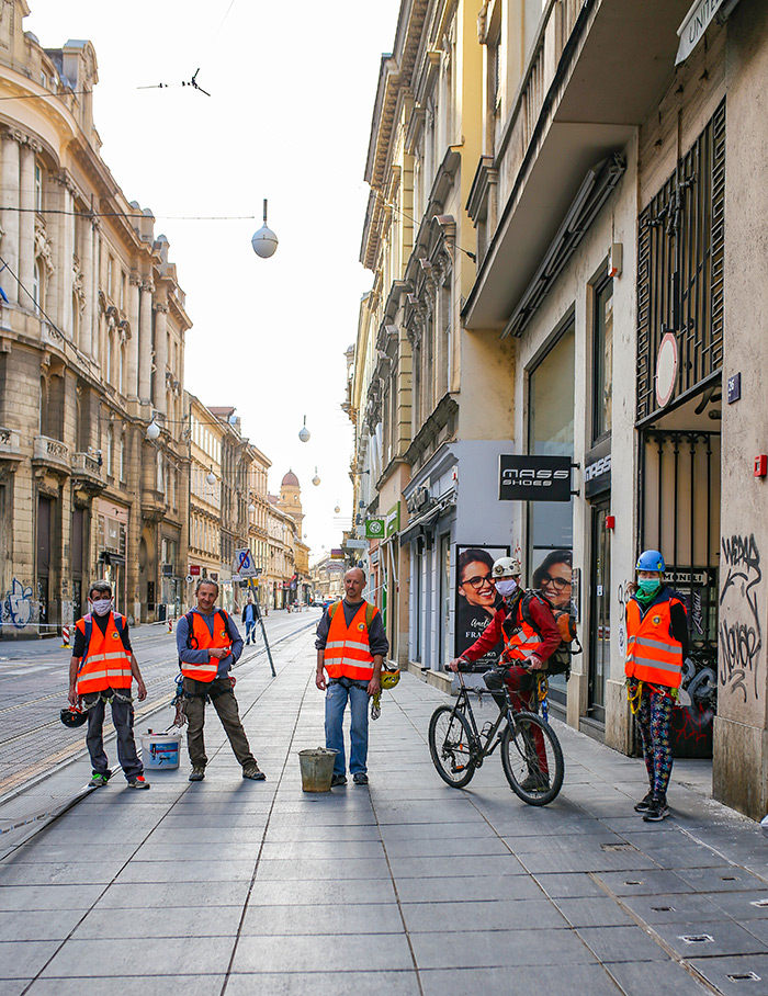 koronavirus potres Zagreb fotke fotografije nakon potresa alpinisti