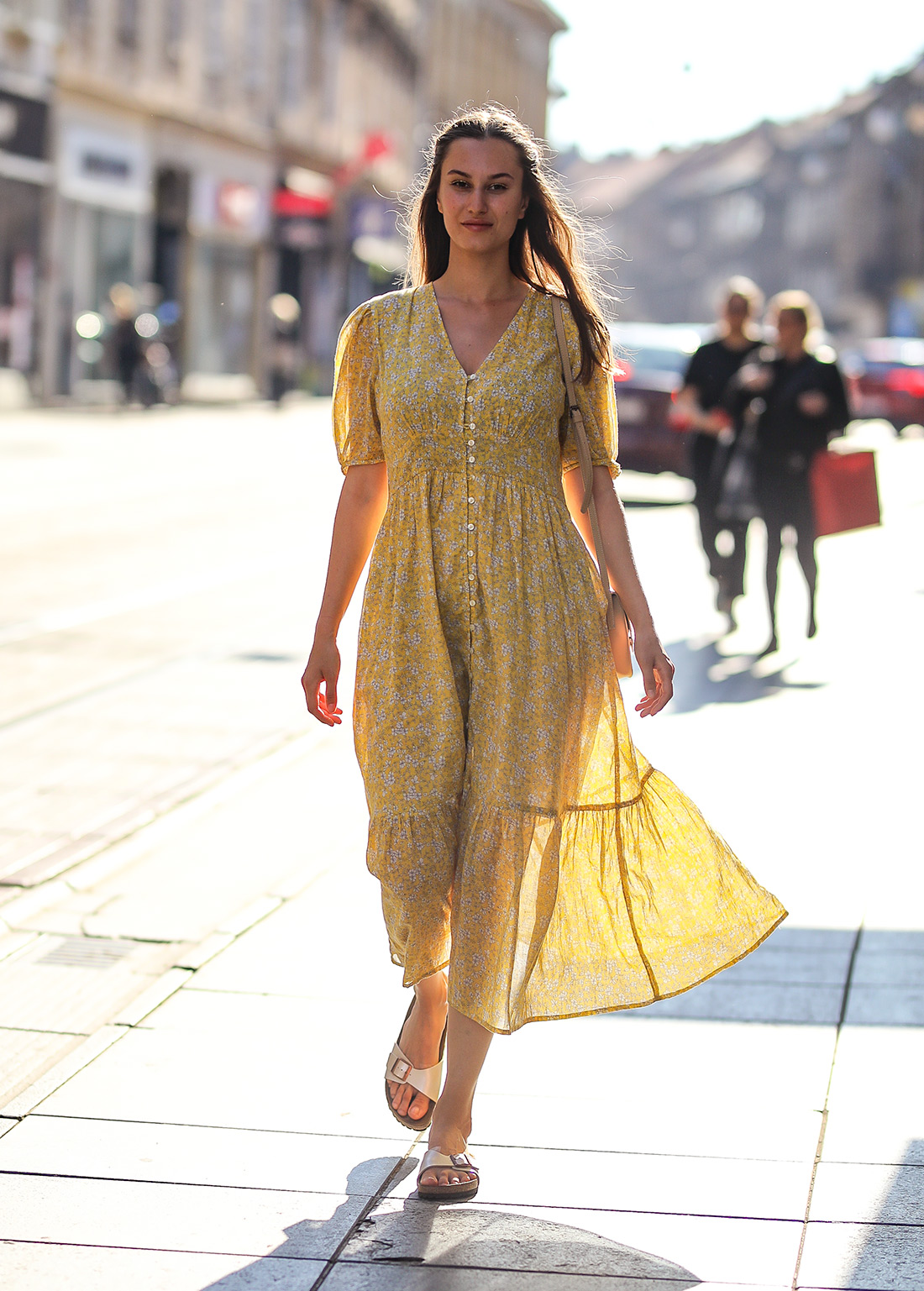 žuta pamučna Mango haljina zagrebačka špica