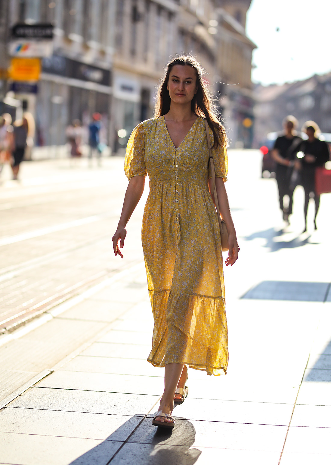 žuta pamučna Mango haljina zagrebačka špica