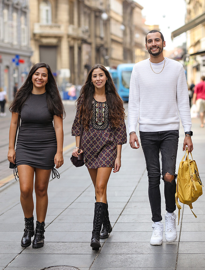 Fiorella Militza Navarro Duich, Slavka Kadivka Fatima Kovacevic Duk i Zvonimir Junior Tolj Egui street style zagreb špica foto Ana Josipović Slavica