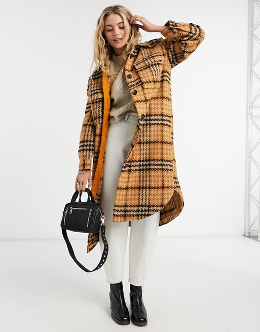 kako kombinirati žuti karirani shaket kaput asos zara h&m kaput moda zima womens fashion gdje kupiti karirani kratki kaput 