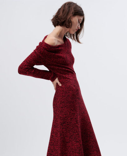 pletena haljina crvena zara